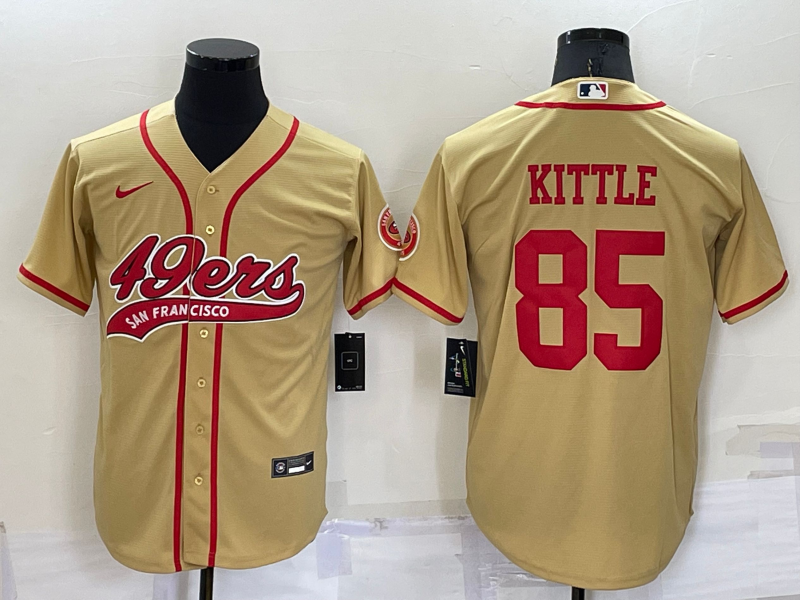 Men's San Francisco 49ers George Kittle #85 Gold Jersey Joint Edition